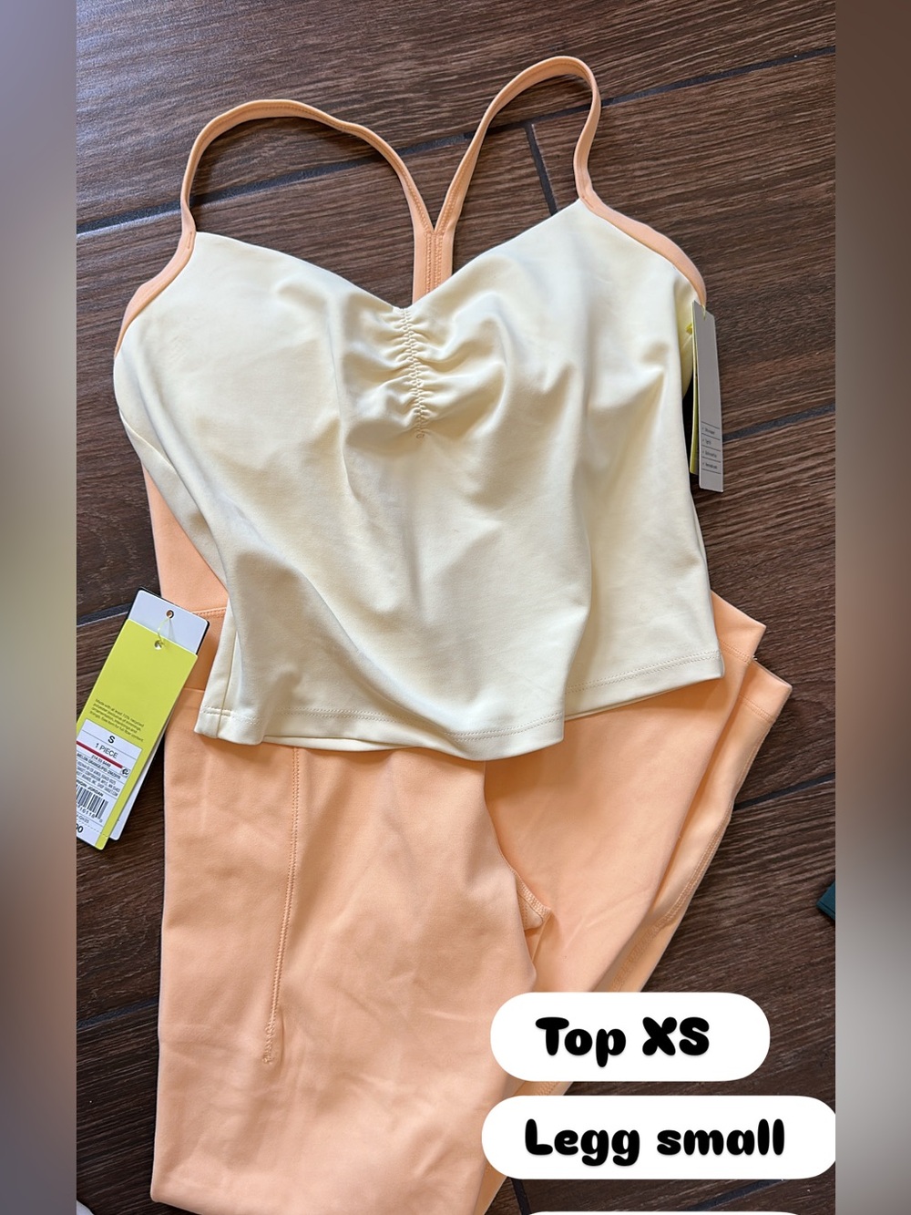 all in motion Peach & Cream Leggings Set